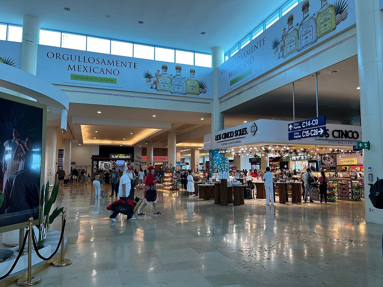 Exterior of Cancun International Airport terminal