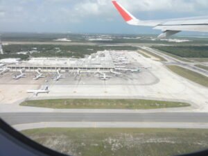 Exterior of Cancun International Airport, Quintana Roo, Mexico