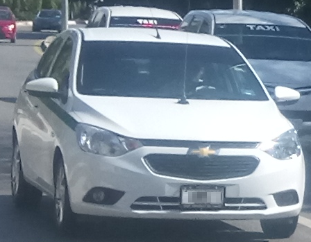 Authorized taxi in Cancun, Quintana Roo, Mexico