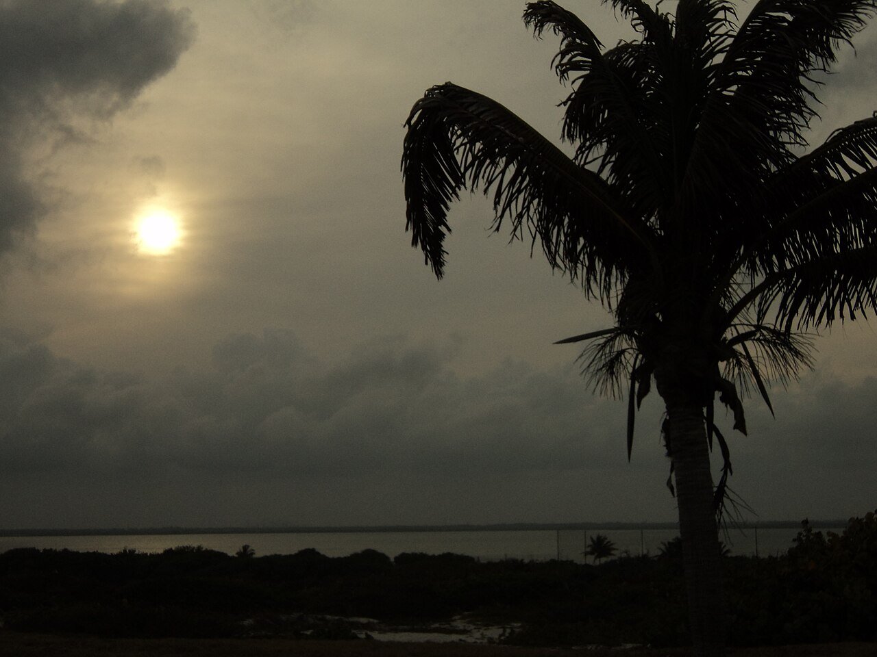 Nichupte lagoon seen from the Cancun Hotel Zone