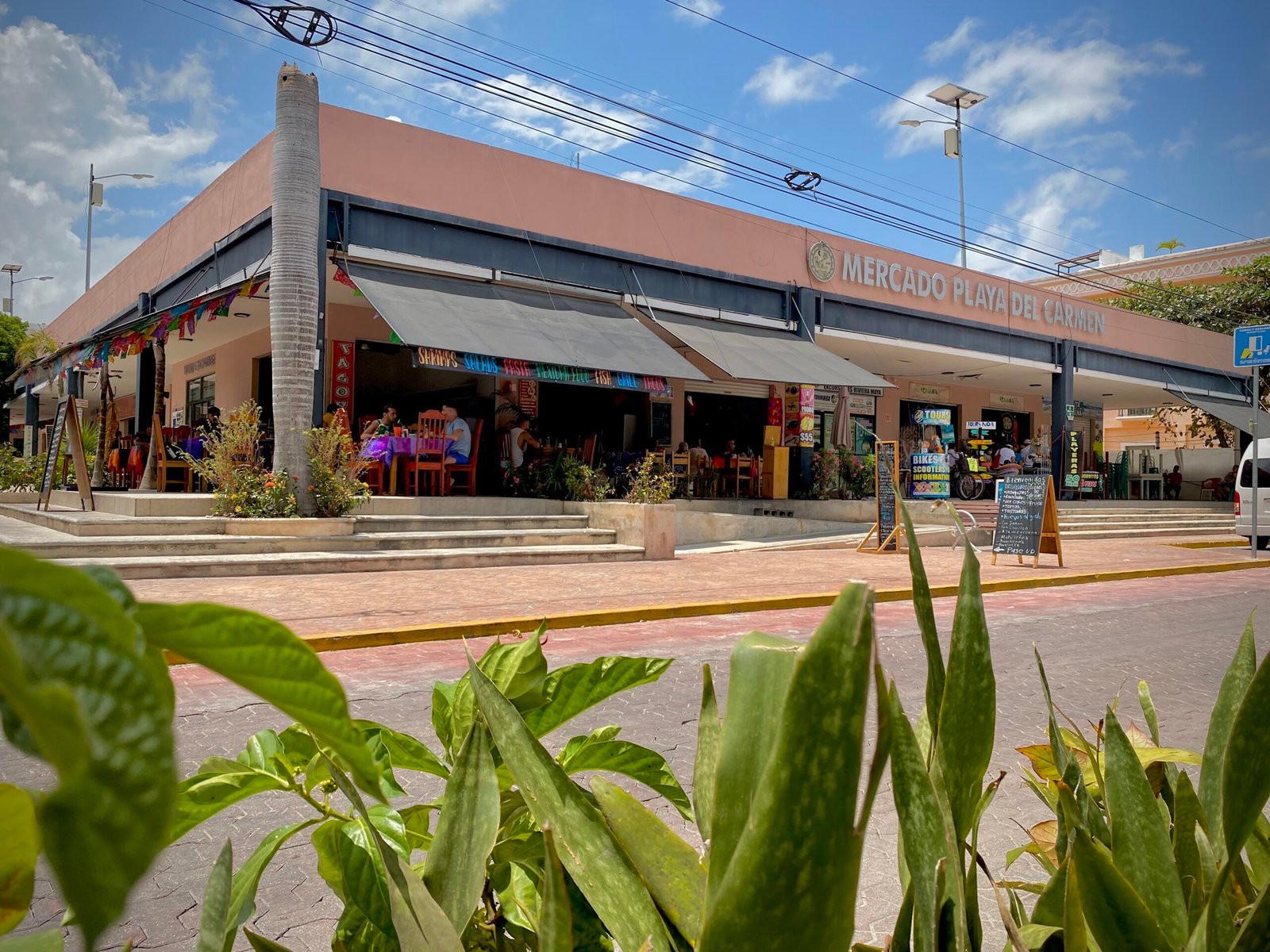Market in Playa del Carmen downtown Quintana Roo Mexico shopping local