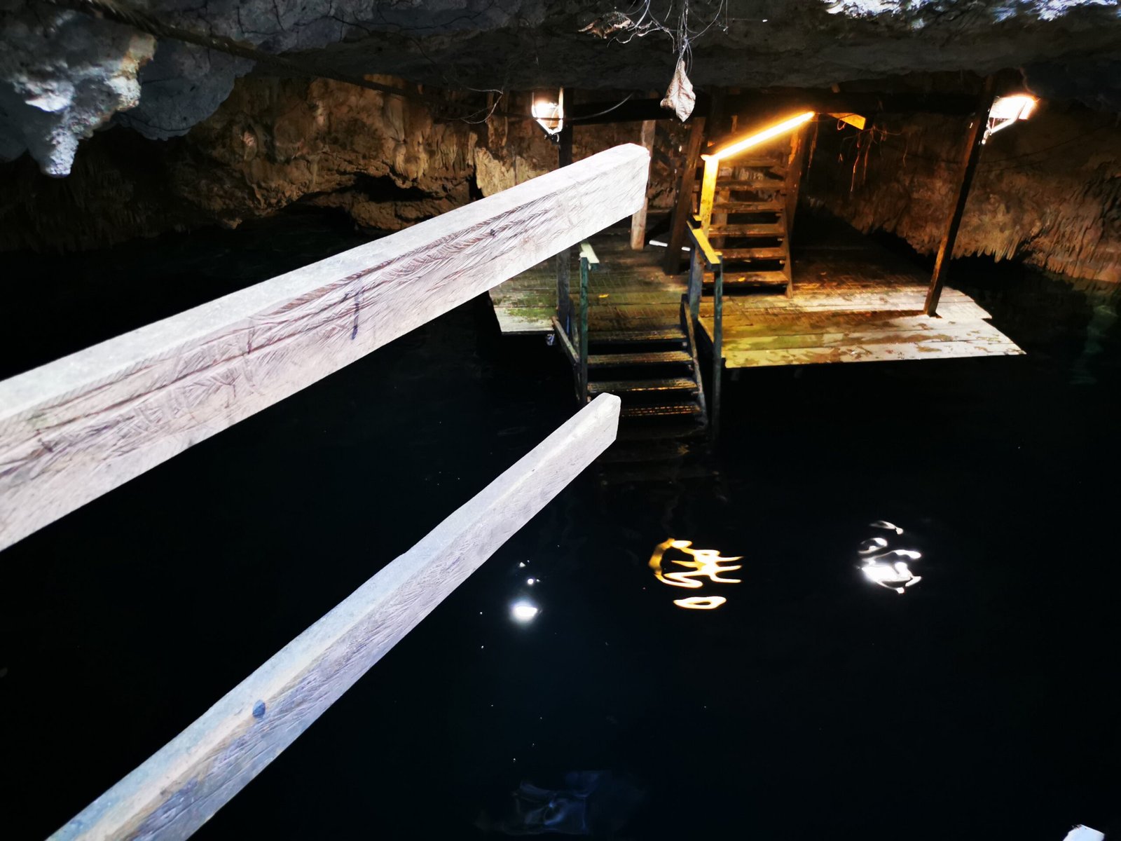 Cenote in Puerto Morelos Quintana Roo freshwater sinkhole Mexico