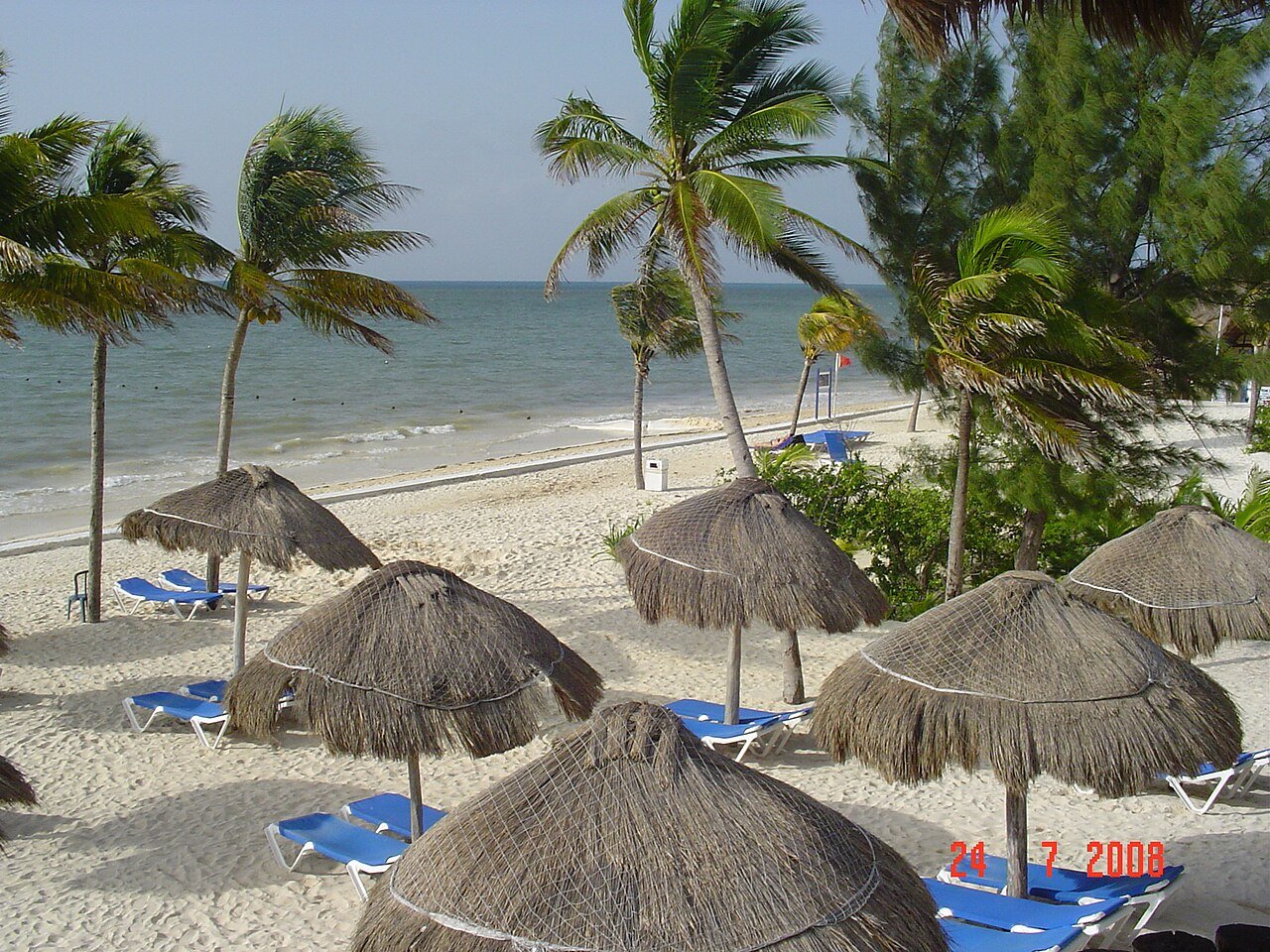 Resort beach on the Riviera Maya, Quintana Roo