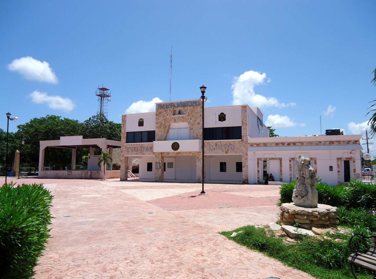 Tulum Municipal Palace (Palacio Municipal) - administrative center in downtown Tulum Pueblo, Quintana Roo, Mexico