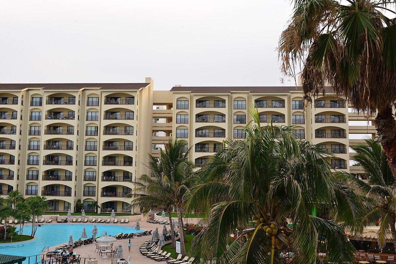 View of the Zona Hotelera in Cancun, Quintana Roo
