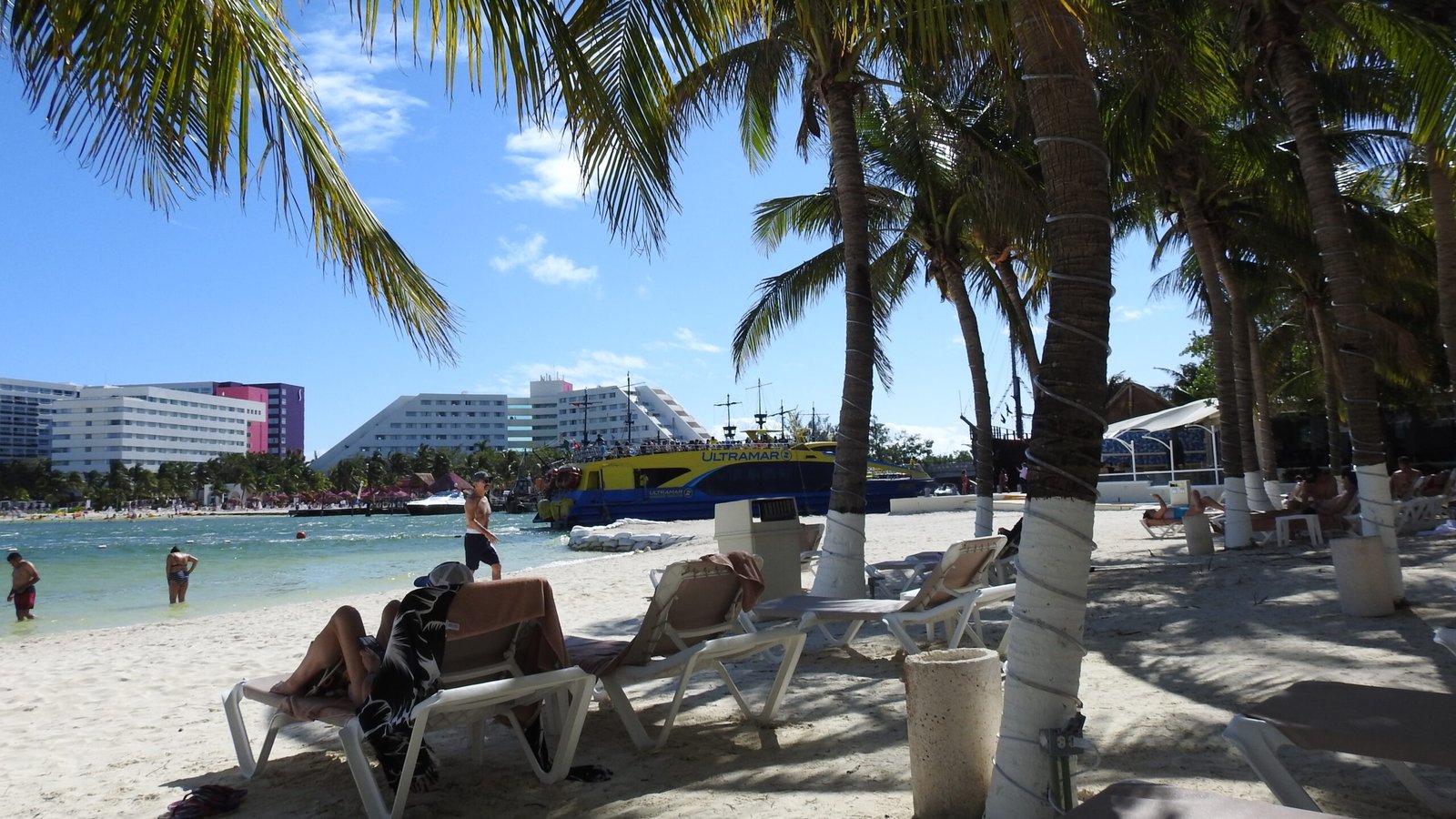 Beachfront of the Cancun Hotel Zone, Quintana Roo, Mexico, the most common transfer destination