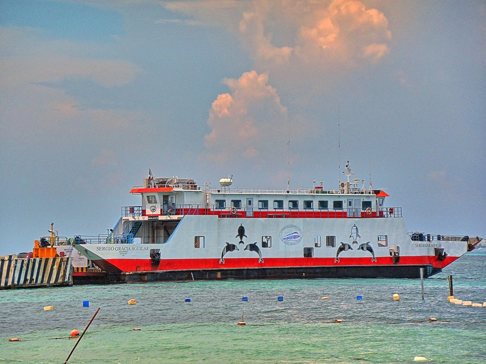 Ferry dock at Punta Sam on the Costa Mujeres mainland corridor near Cancun